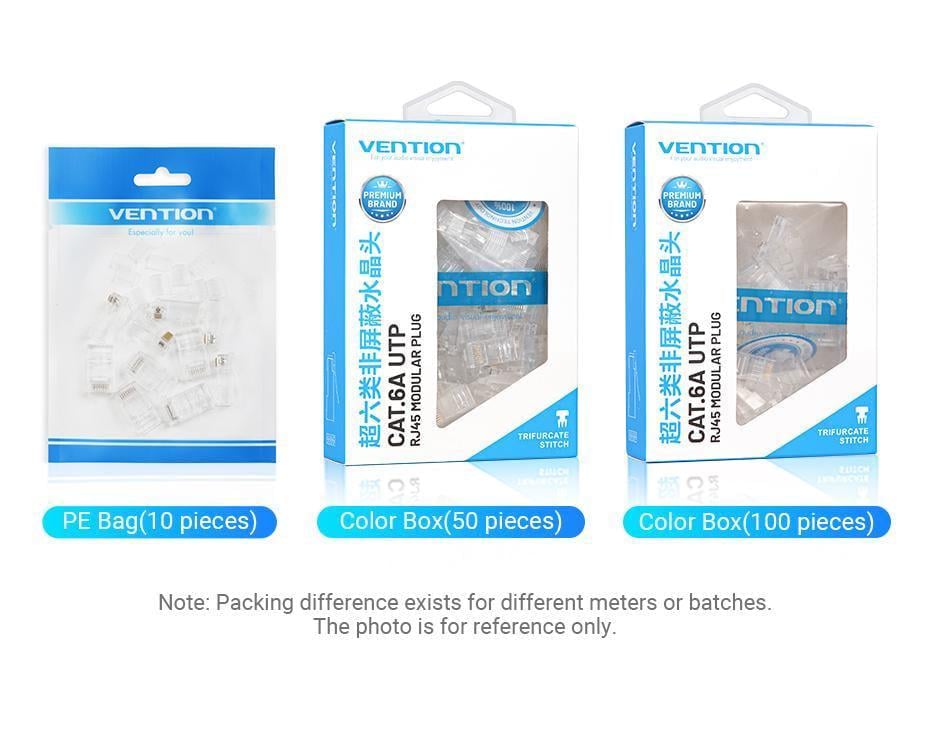 Коннектор RJ45 Vention Cat.6A UTP модульный 8P8C позолоченные контакты 50 шт. Прозрачный (IDGR0-50) - фото 14 Коннектор RJ45 Vention Cat.6A UTP модульный 8P8C позолоченные контакты 50 шт. Прозрачный (IDGR0-50) - фото 14