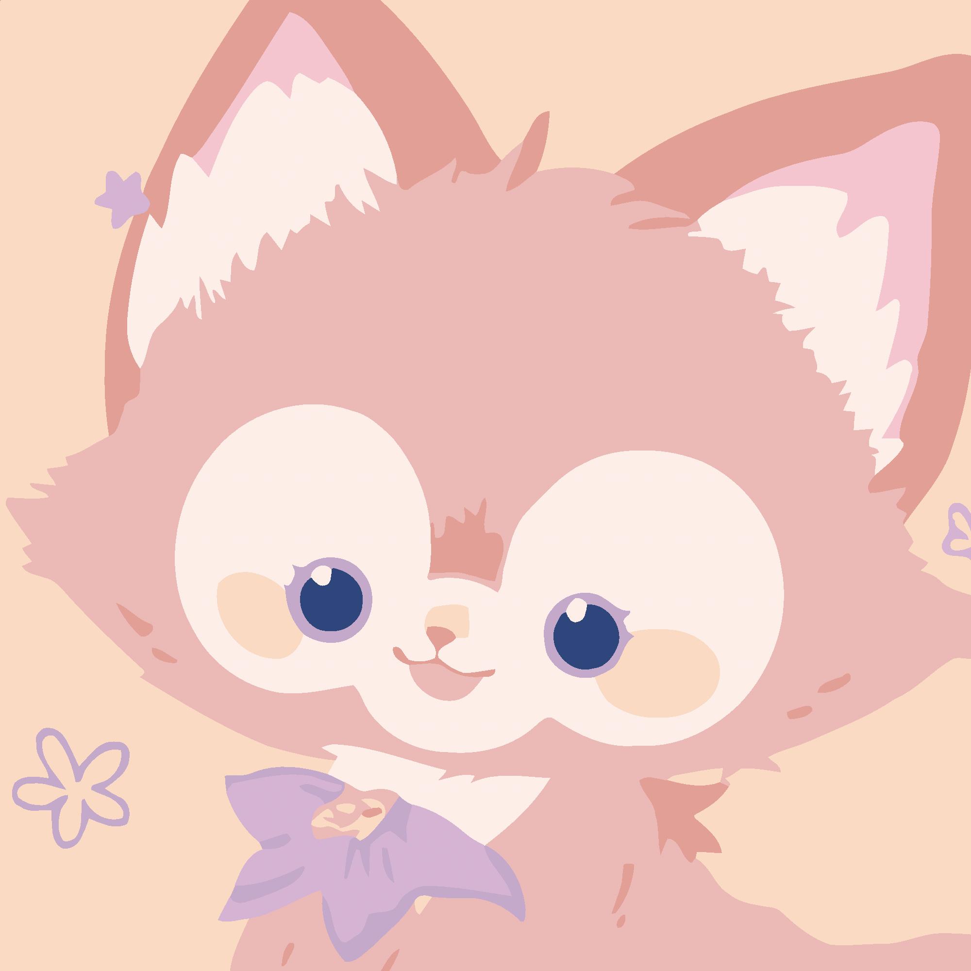 Картина по номерам Strateg Милый лисенок 20x20 см (Str-HH7118)