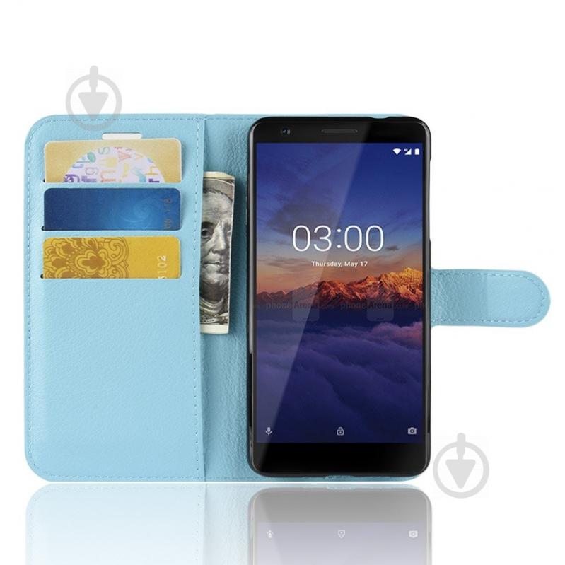 Чехол-книжка Litchie Wallet для Nokia 3.1 Голубой (arbc3790) - фото 3