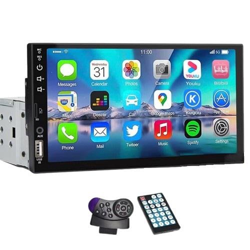 Автомагнитола сенсорная 1Din 7024-D 7"/Bluetooth/USB/TF/FM/Carplay/Android Auto