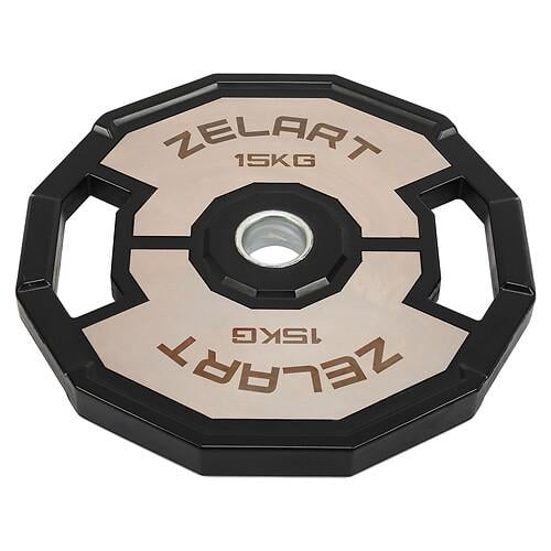 Диски резиновые Zelart TA-4792-15 2 Handle с металлической втулкой 15 кг Черный (32511013)