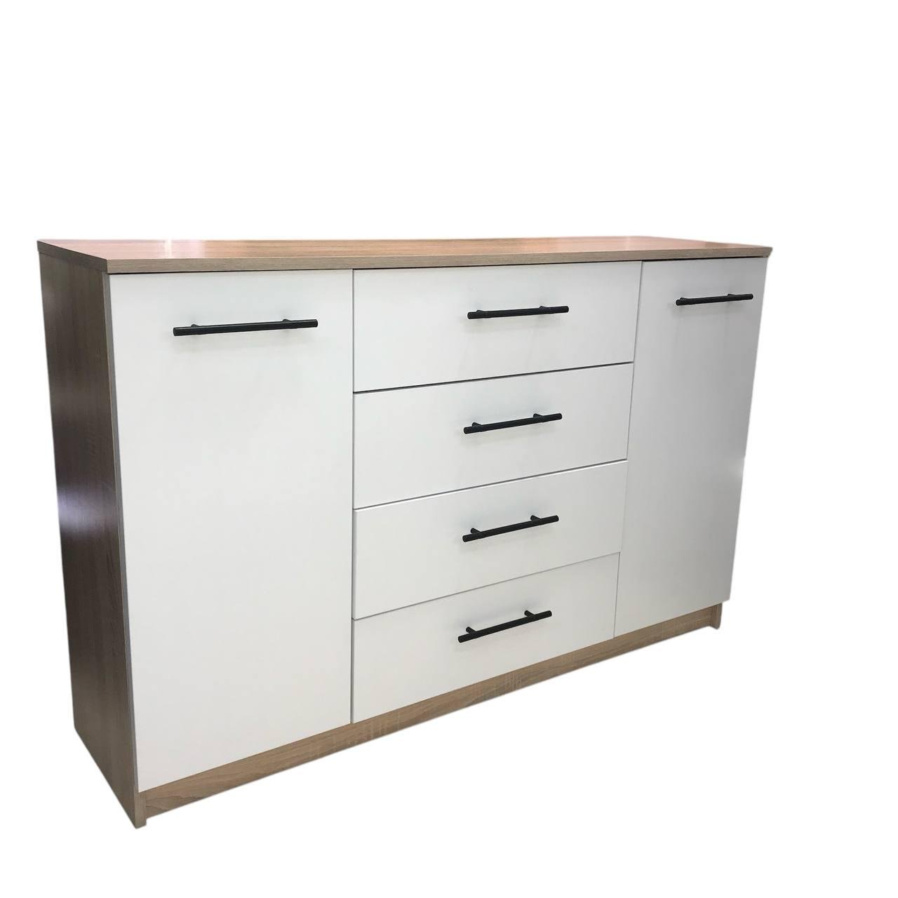 Комод Стандарт 4/2 1250х800х350 мм Дуб сонома/Білий - фото 1 Комод Стандарт 4/2 1250х800х350 мм Дуб сонома/Білий - фото 1