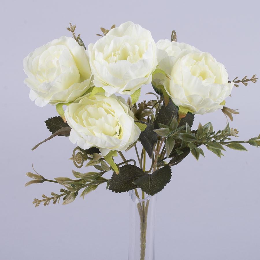 Букет мини пионов Клеопатра Кремовый (1335-9)