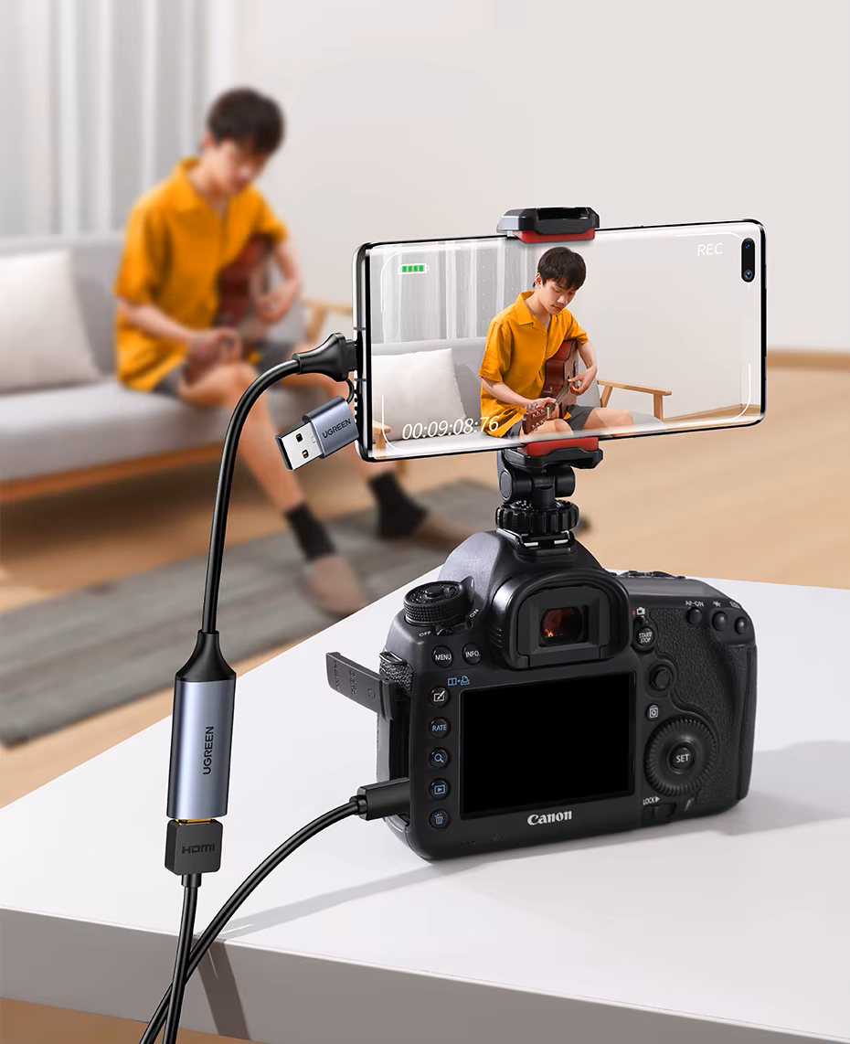 Конвертор сигнала Ugreen CM489 USB-A/Type-C на HDMI Video Capture Device (2000155) - фото 4
