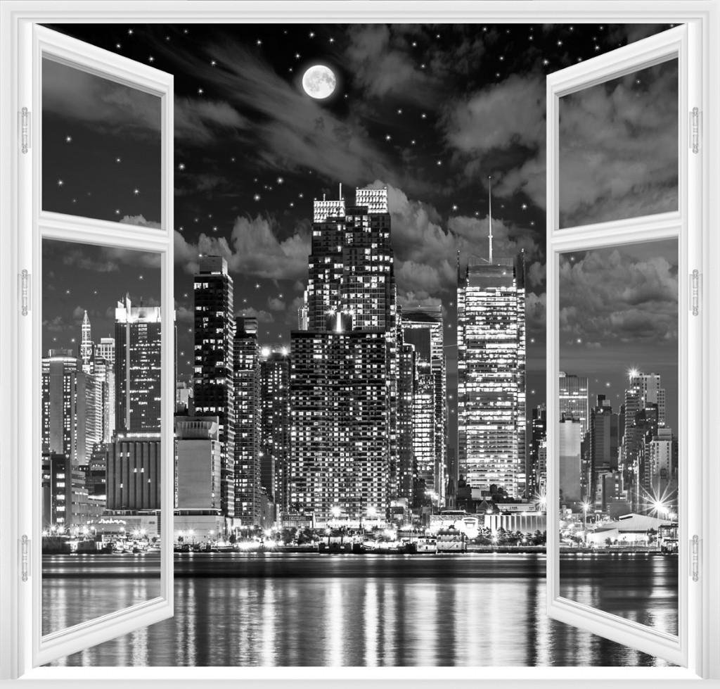 Фотообои на бумажной основе Ника Город за окно м 6Л 140х145 см (2000000453439)