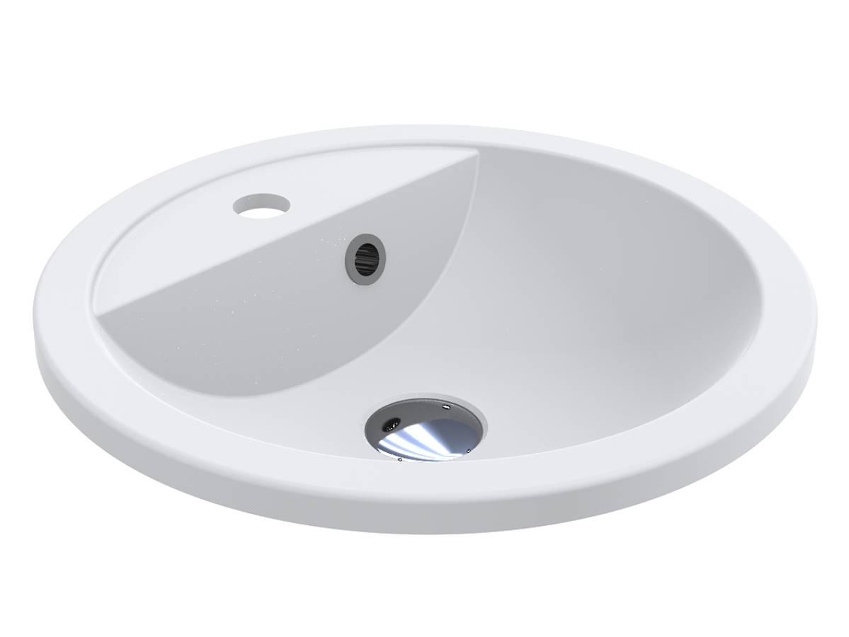 Умывальник Miraggio MADISON MIRASOFT с литого мрамора матовый Белый (84219)