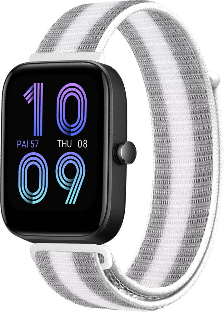 Ремешок нейлоновый Sport Loop для Amazfit Bip 3 Silver White (16135-58)