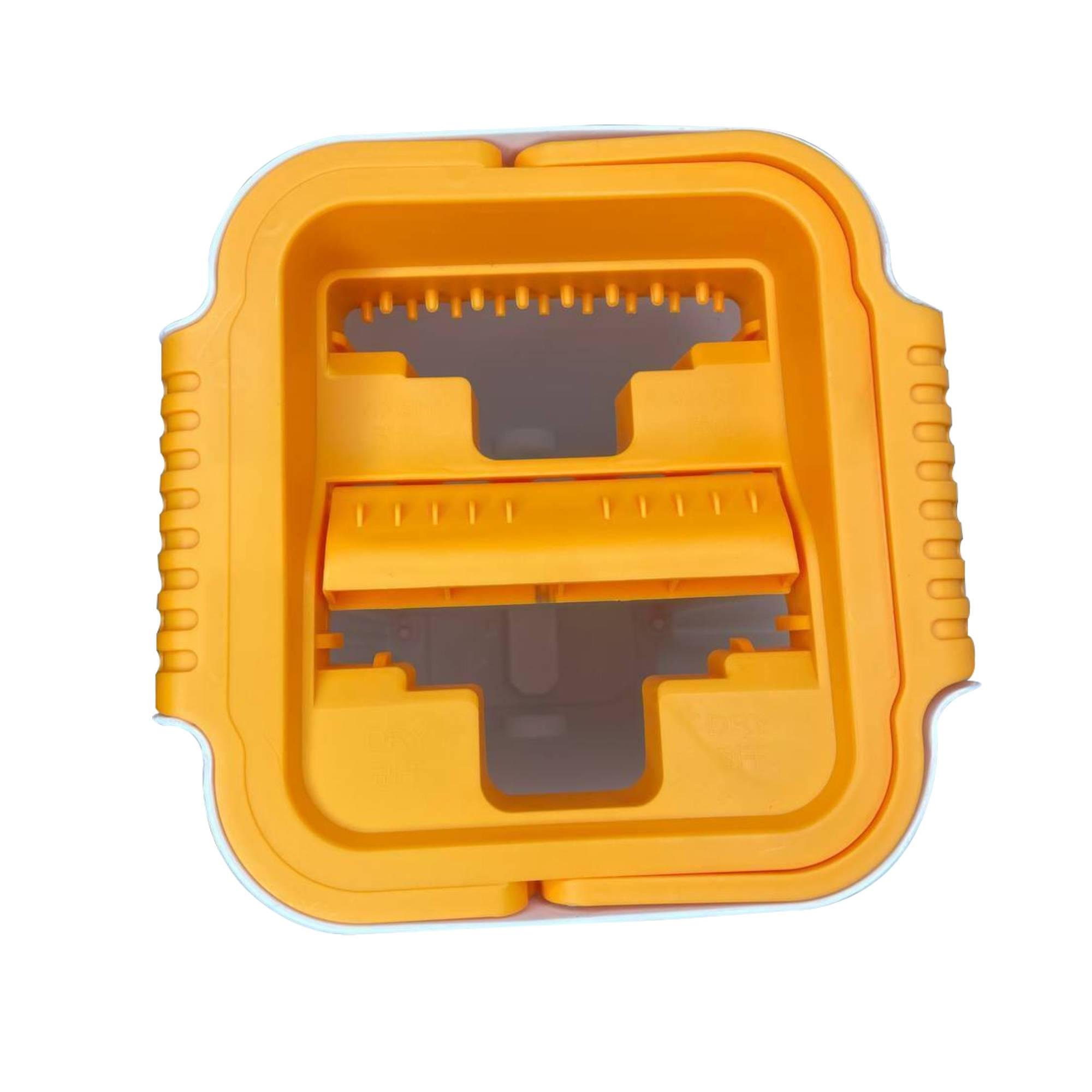 Швабра-лентяйка с ведром и автоматическим отжимом Scratch housework 10 л Оранжевый (НА-371) - фото 7