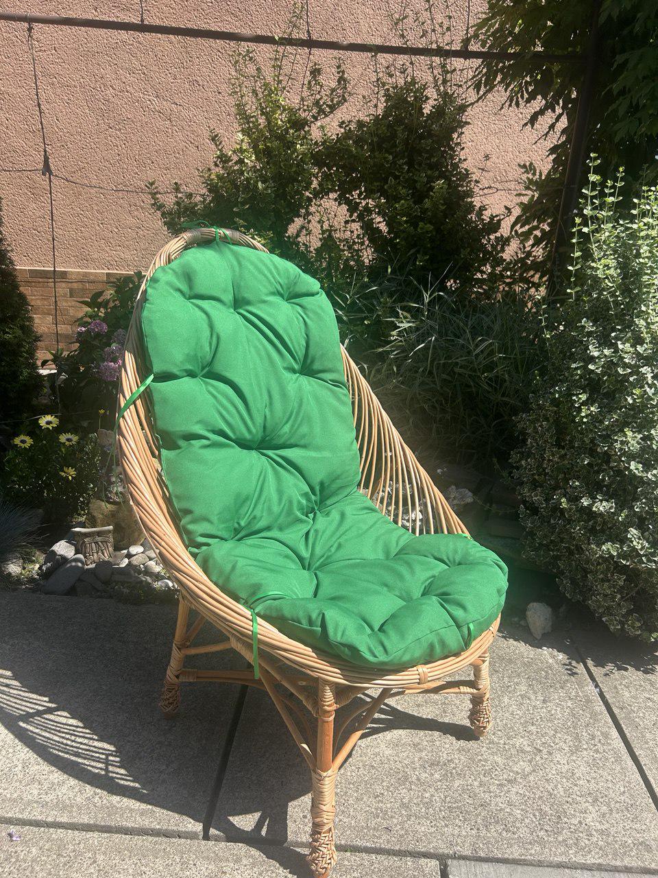 Кресло плетеное из лозы с подушкой ручная работа Сімейний Затишок Коричневый - фото 7 Кресло плетеное из лозы с подушкой ручная работа Сімейний Затишок Коричневый - фото 7