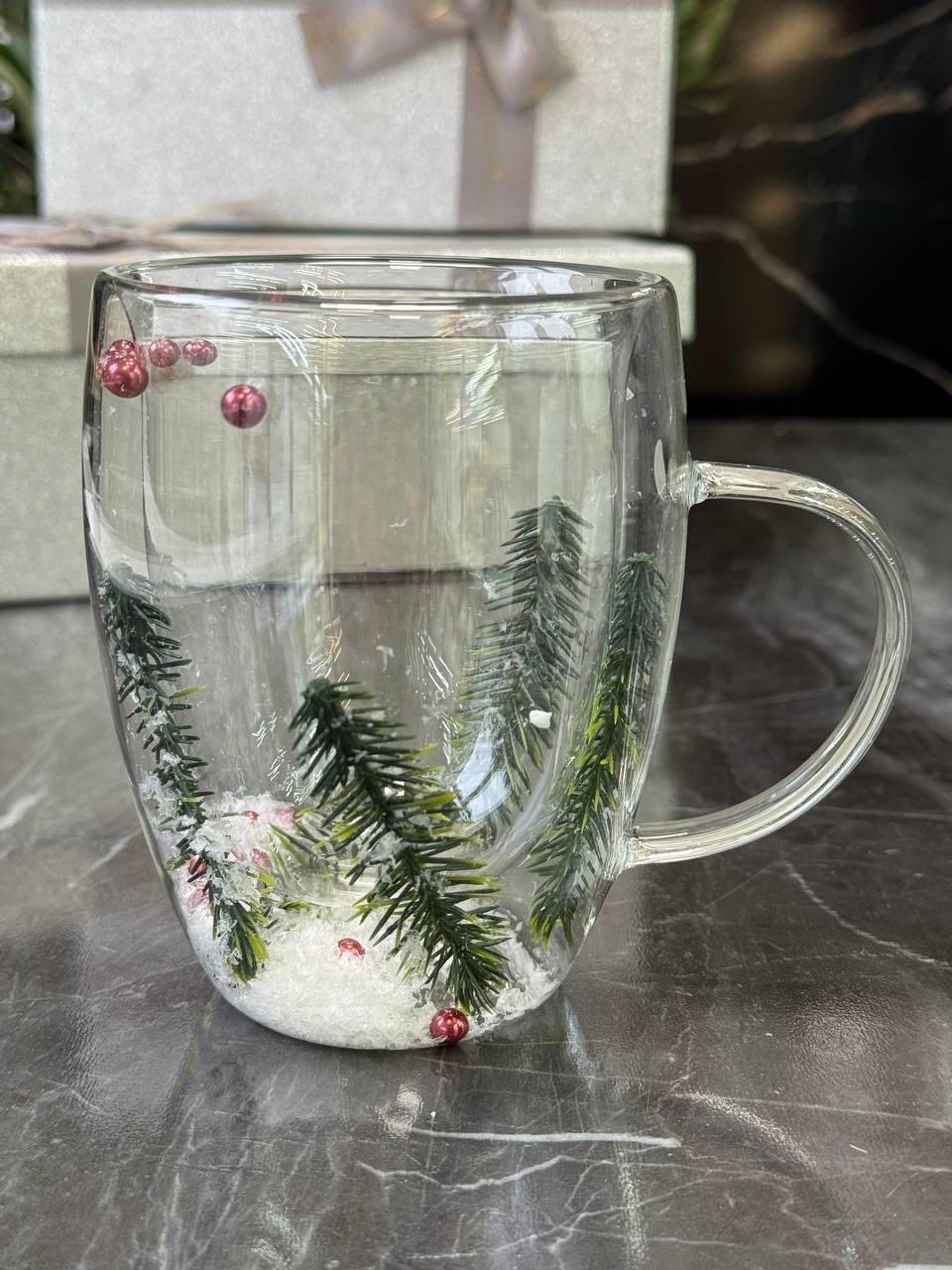 Кружка Olens Новорічний настрій з подвійними стінками 300 мл (8030-541) - фото 1 Кружка Olens Новорічний настрій з подвійними стінками 300 мл (8030-541) - фото 1