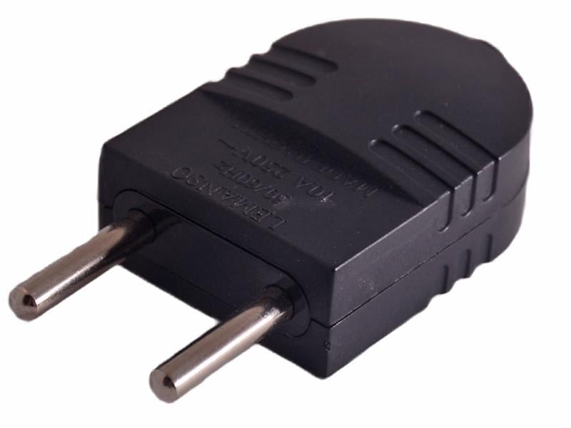 Вилка без заземления простая Lemanso LMA051 16 A Черный (4747)