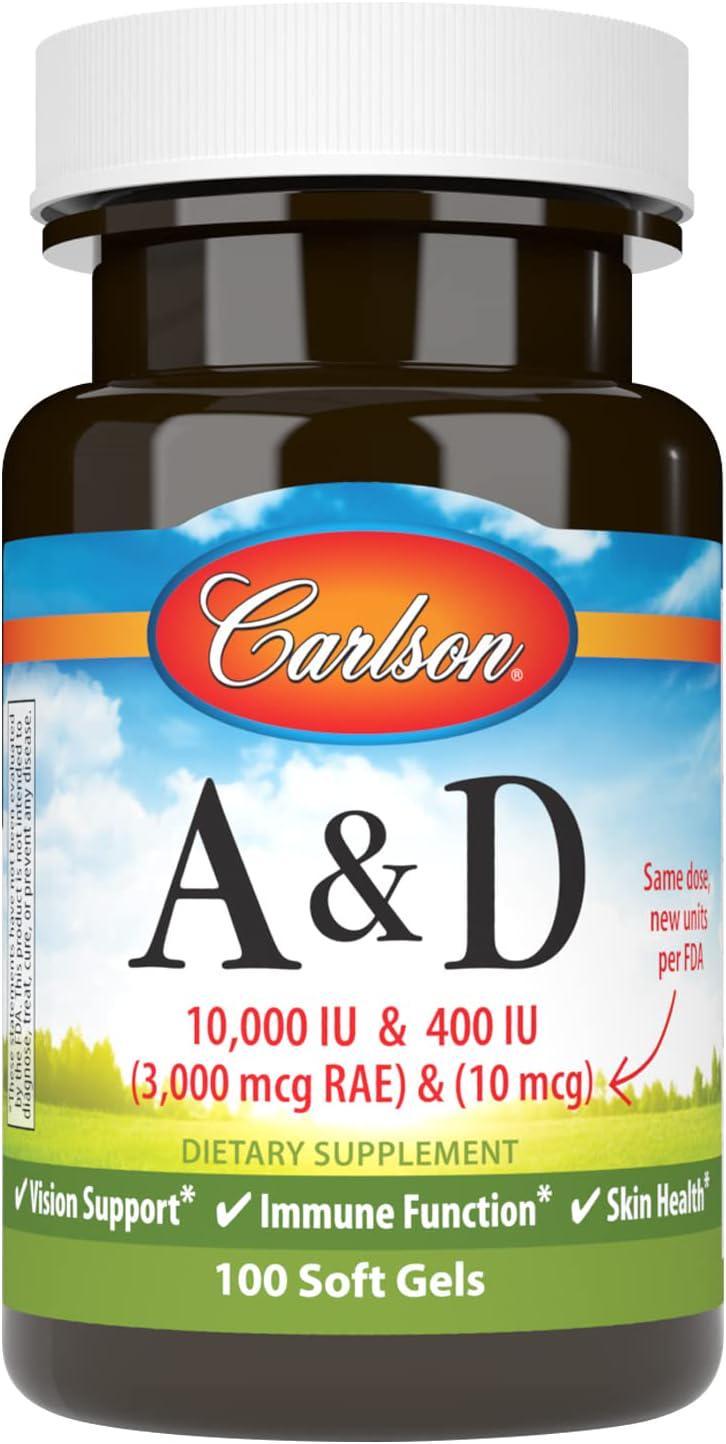 Вітаміни A/D Carlson Vitamin A & D 100 порцій