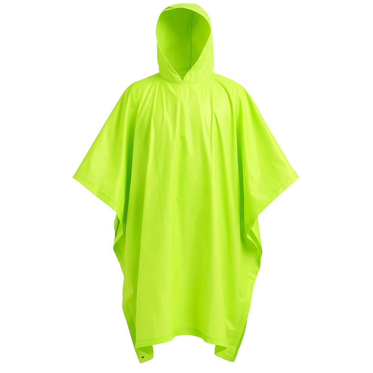 Дождевик-пончо многоразовый туристический для охоты/рыбалки на липучке с капюшоном Салатовый (LU-029M)