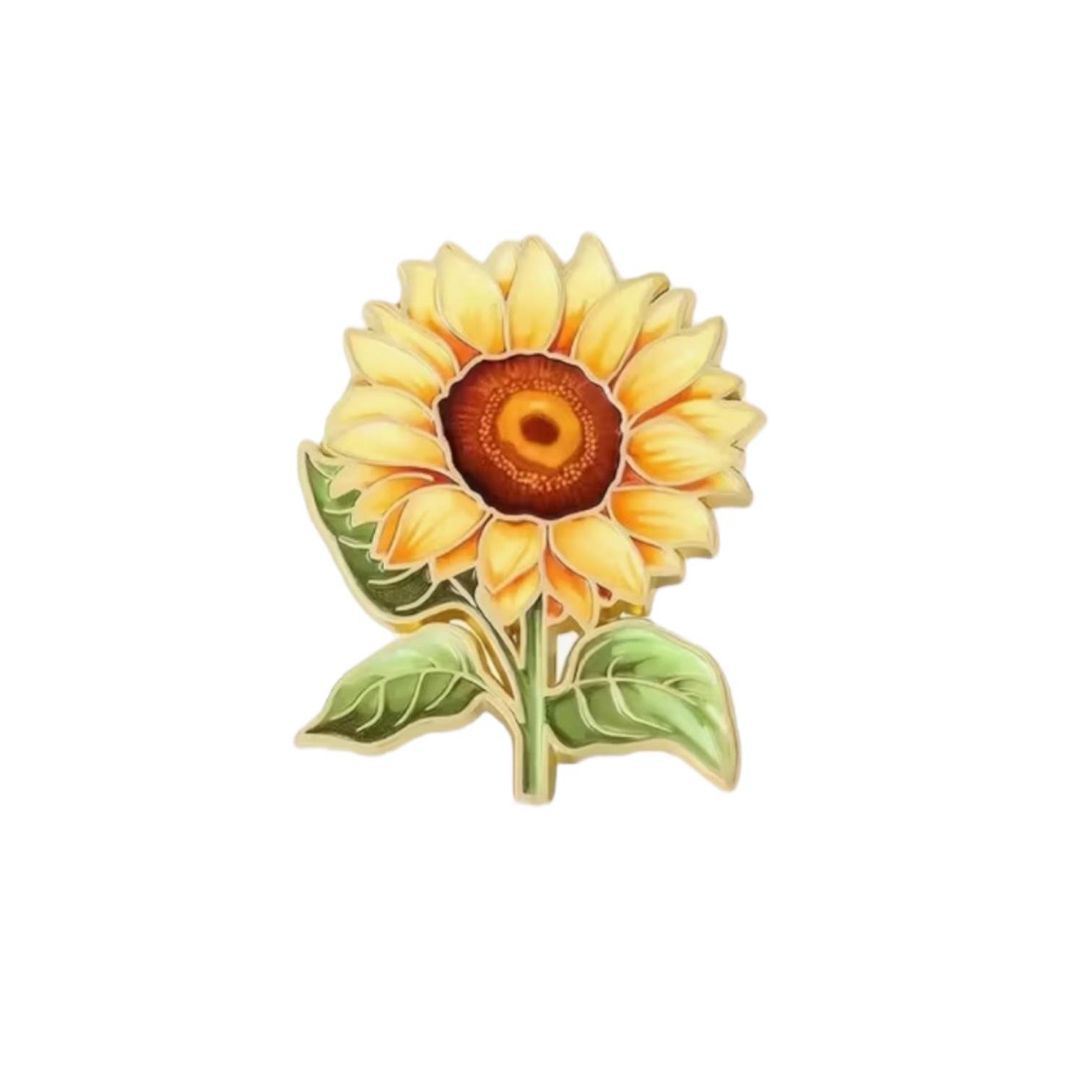 Брошь-значок Подсолнух 2,5х3 см (6252)