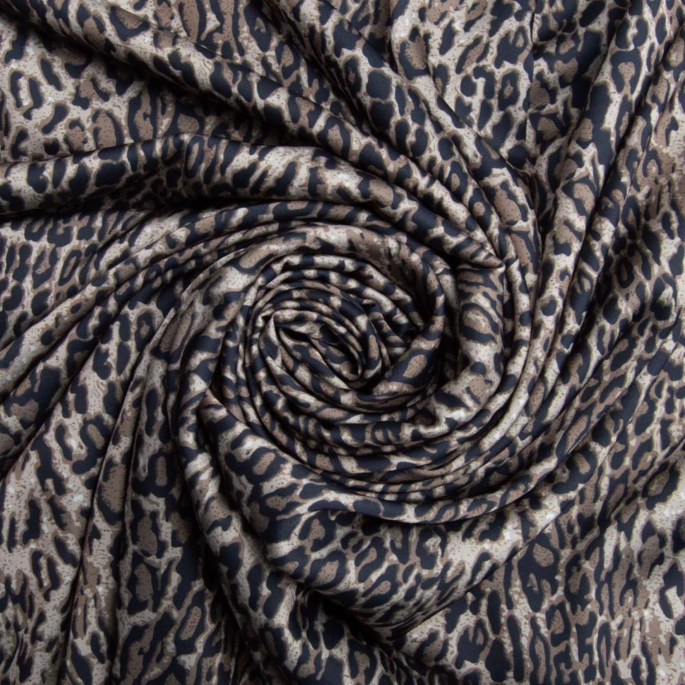 Ткань атлас с рисунком Лиона 90 гр/м2 145 см Коричневый (26066)