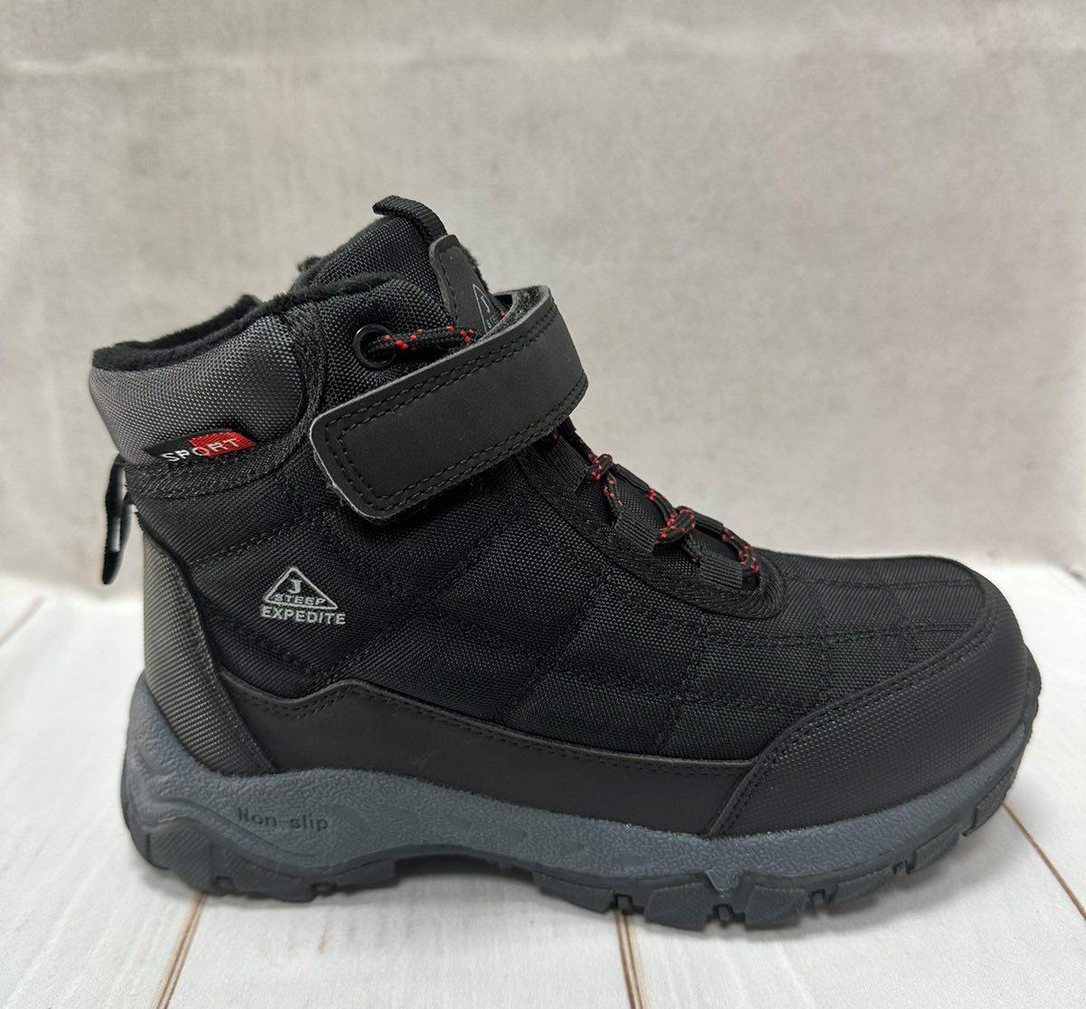 Ботинки детские зимние Jong Golf на овчине водоотталкивающие р. 35 Черный (12408568)