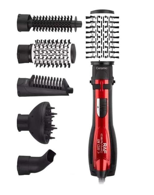 Фен-стайлер RAF R.416 5в1 для сушіння/випрямлення/завивки 1200 Вт Червоний (612389)