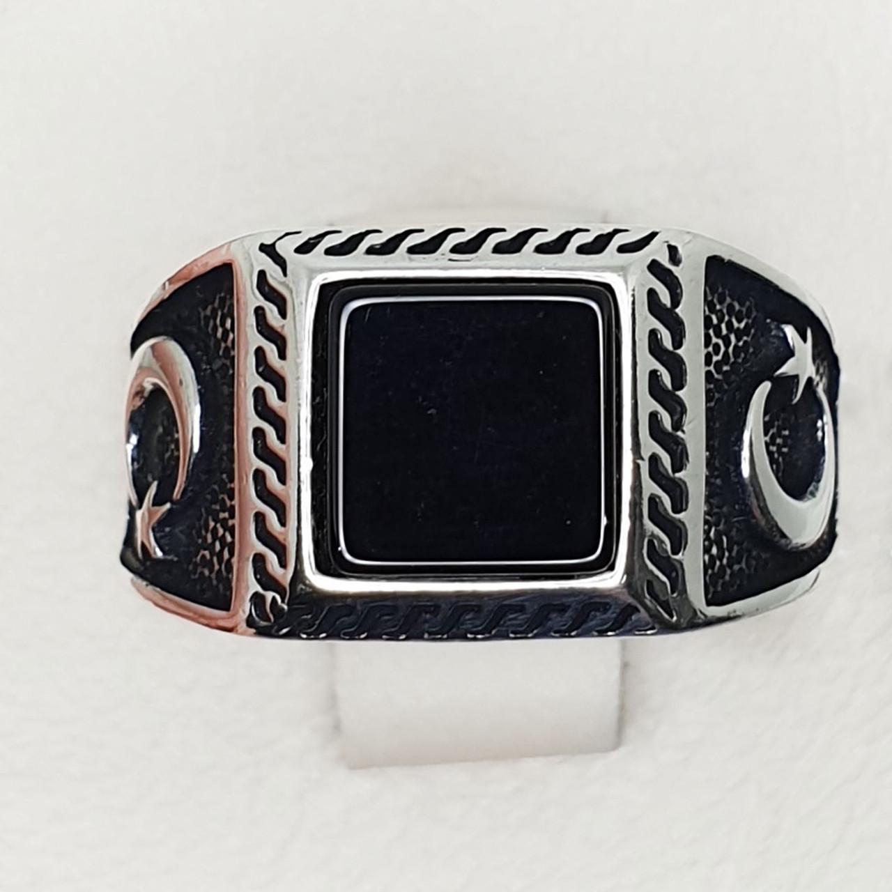 Кольцо серебряное с агатом р. 20 5,85 г (1412938757)