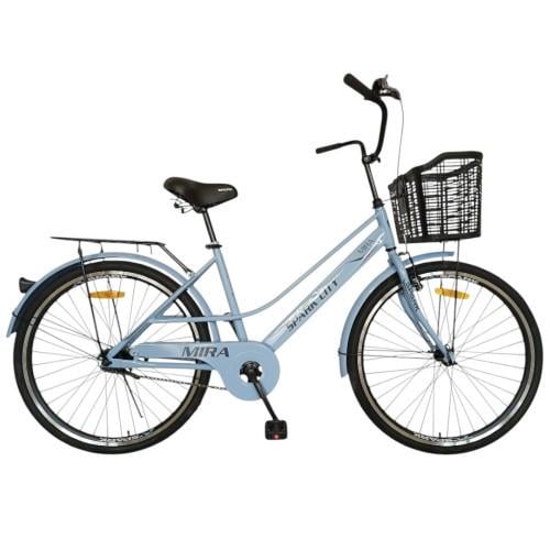 Велосипед Spark CITY MIRA колеса 26" стальная рама 17" с корзиной Светло-голубой (000240021)