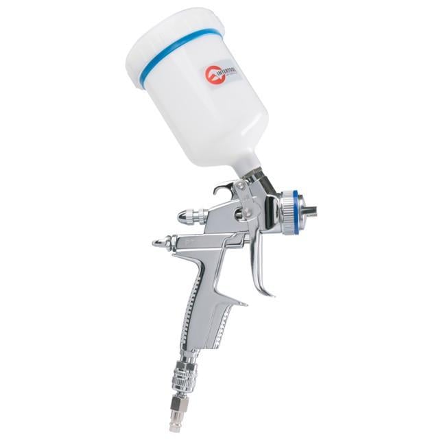 Краскопульт пневматический Intertool PT-0105 HVLP II профессиональный форсунка 1,3 мм верхний пластиковый бачок 600 мл 2 бар (1649634583) - фото 4