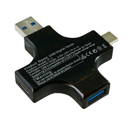 Тестер тока напряжения емкости USB с Bluetooth Type-C MicroUSB Atorch J-7C - фото 4