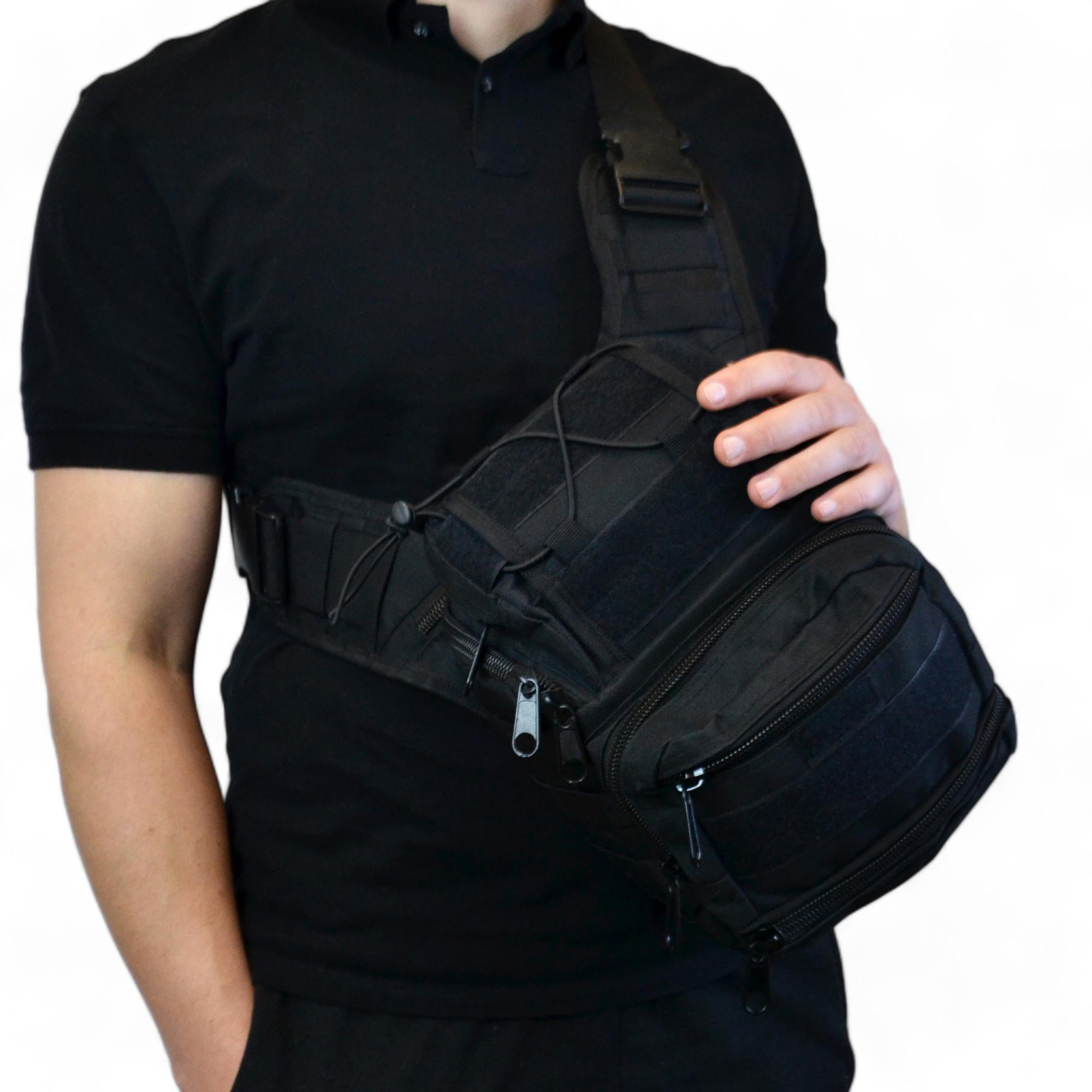 Сумка военная через плечо Черный (457026) - фото 14 Сумка военная через плечо Черный (457026) - фото 14