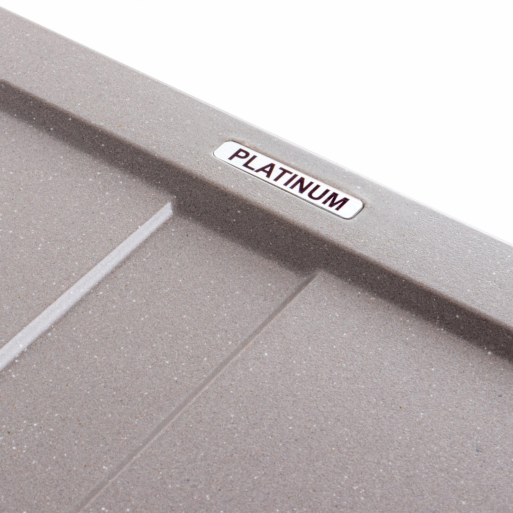 Мойка для кухни гранитная Platinum 5851 ARIA матовая Дюна - фото 6