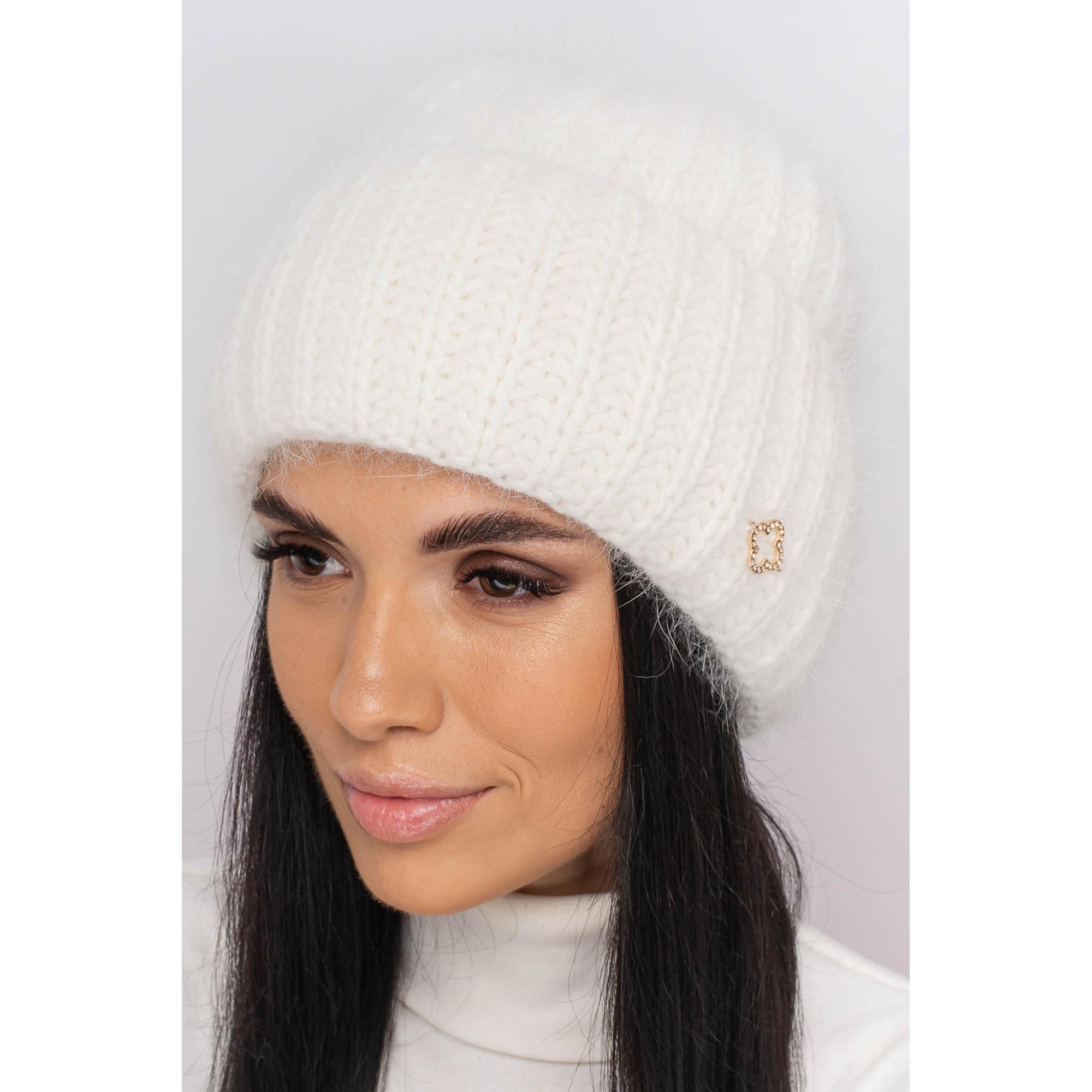 Шапка ангоровая Leks Роза one size Белый - фото 1 Шапка ангоровая Leks Роза one size Белый - фото 1