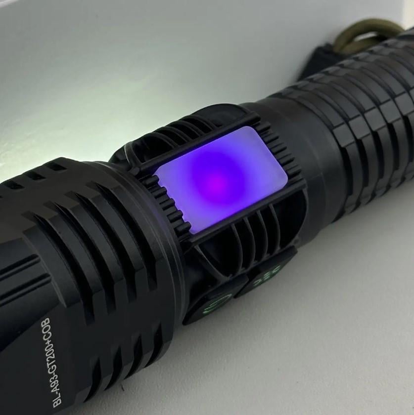 Фонарь ручной BL-A93-GT200+COB white/red/blue Type-C 1x26650 zoom (2388015691) - фото 5 Фонарь ручной BL-A93-GT200+COB white/red/blue Type-C 1x26650 zoom (2388015691) - фото 5