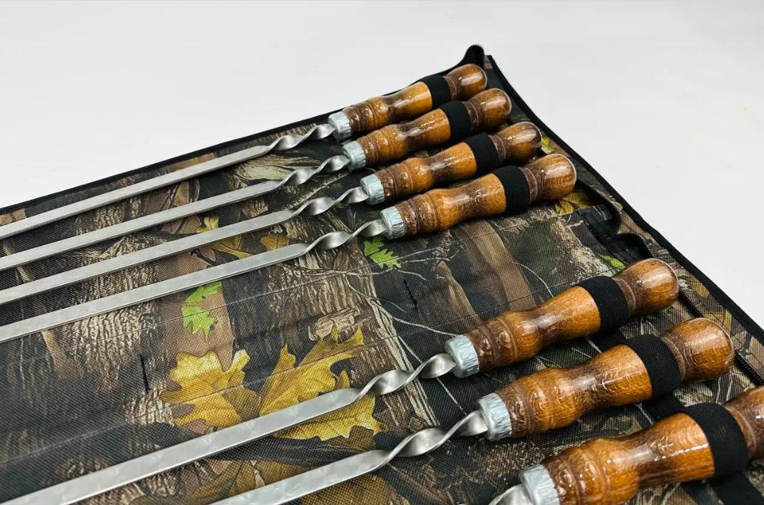 Набір шампурів Кізляр 7 шт. чохол-книжка (21-10-NB-2270) - фото 3 Набір шампурів Кізляр 7 шт. чохол-книжка (21-10-NB-2270) - фото 3