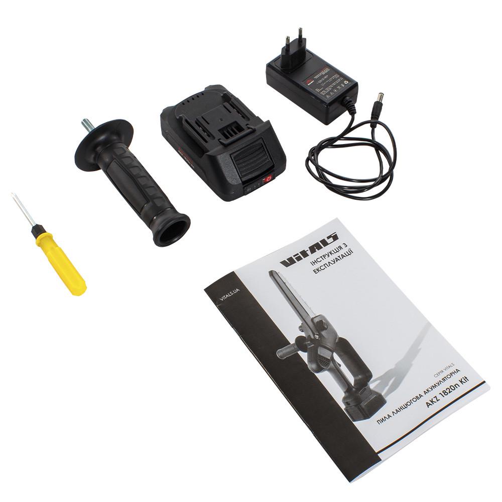 Пила цепная аккумуляторная Vitals AKZ 1820n Kit (25210941) - фото 10 Пила цепная аккумуляторная Vitals AKZ 1820n Kit (25210941) - фото 10
