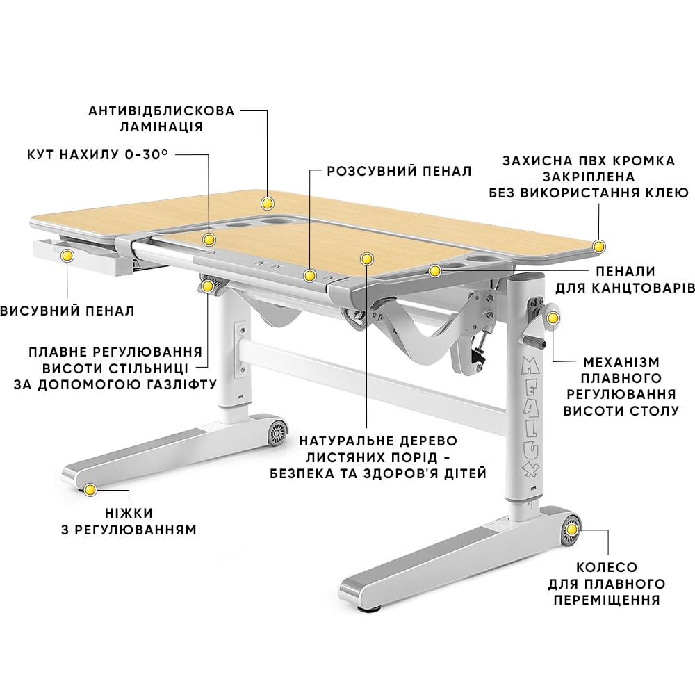 Стіл дитячий Mealux Kingwood Multicolor MG (BD-820 MG/MC) - фото 4