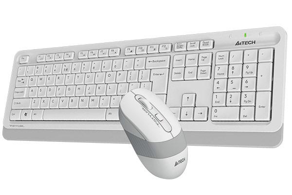 Комплект беспроводной A4Tech FG1010 Wireless White/Grey (36112) - фото 2