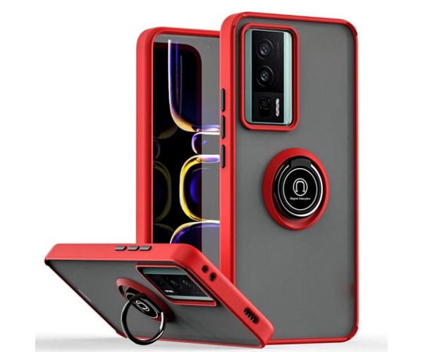 Чехол-накладка TPU Color Matte Ring для Xiaomi Poco F5 Pro / Redmi K60 Красный