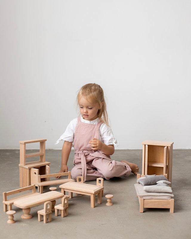 Набор игрушечной мебели из дерева Lis Wooden Toy Set - M2 3 шт. - фото 2