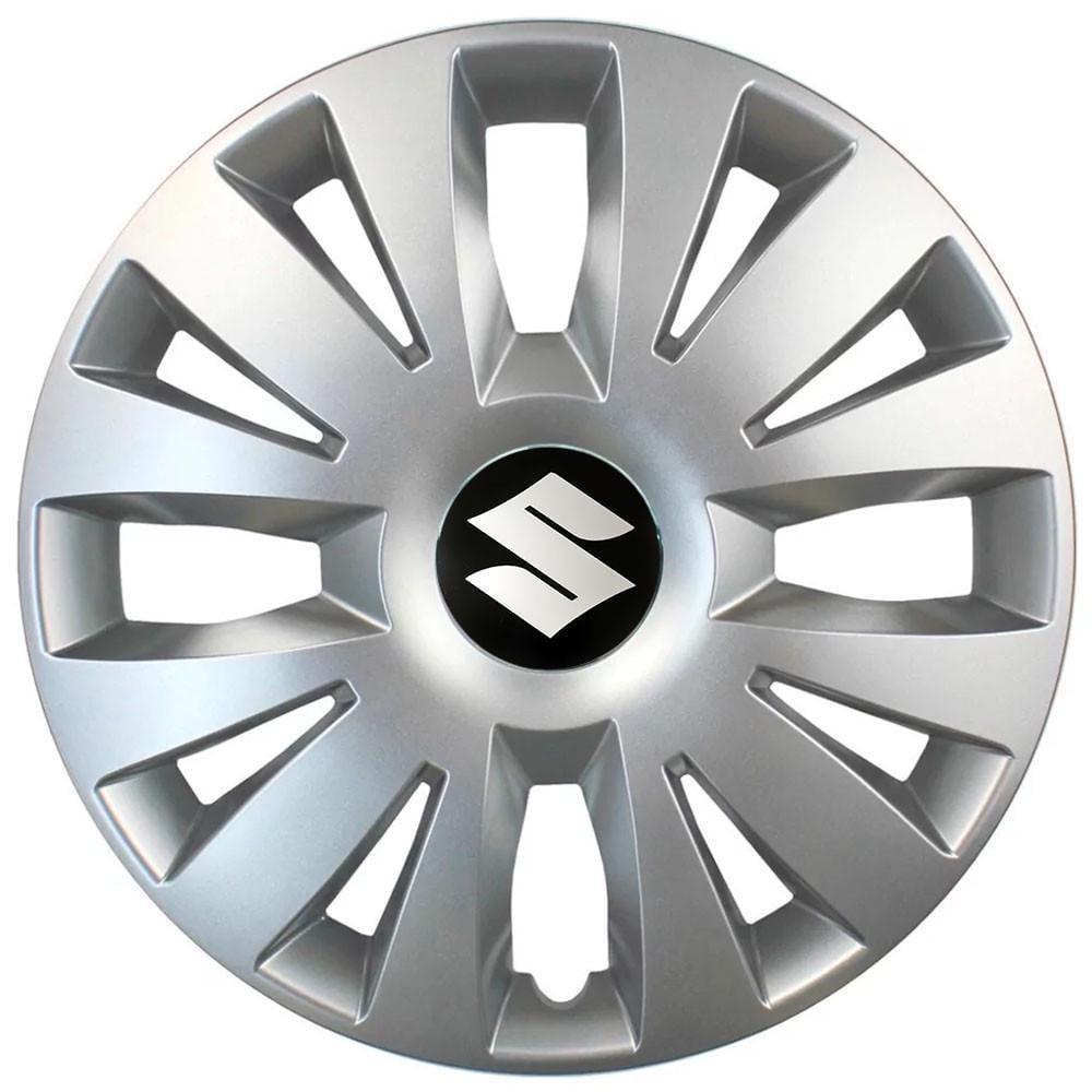 Колпаки SJS 324 с логотипом Suzuki R15 4 шт. Серебристый (2654558421)