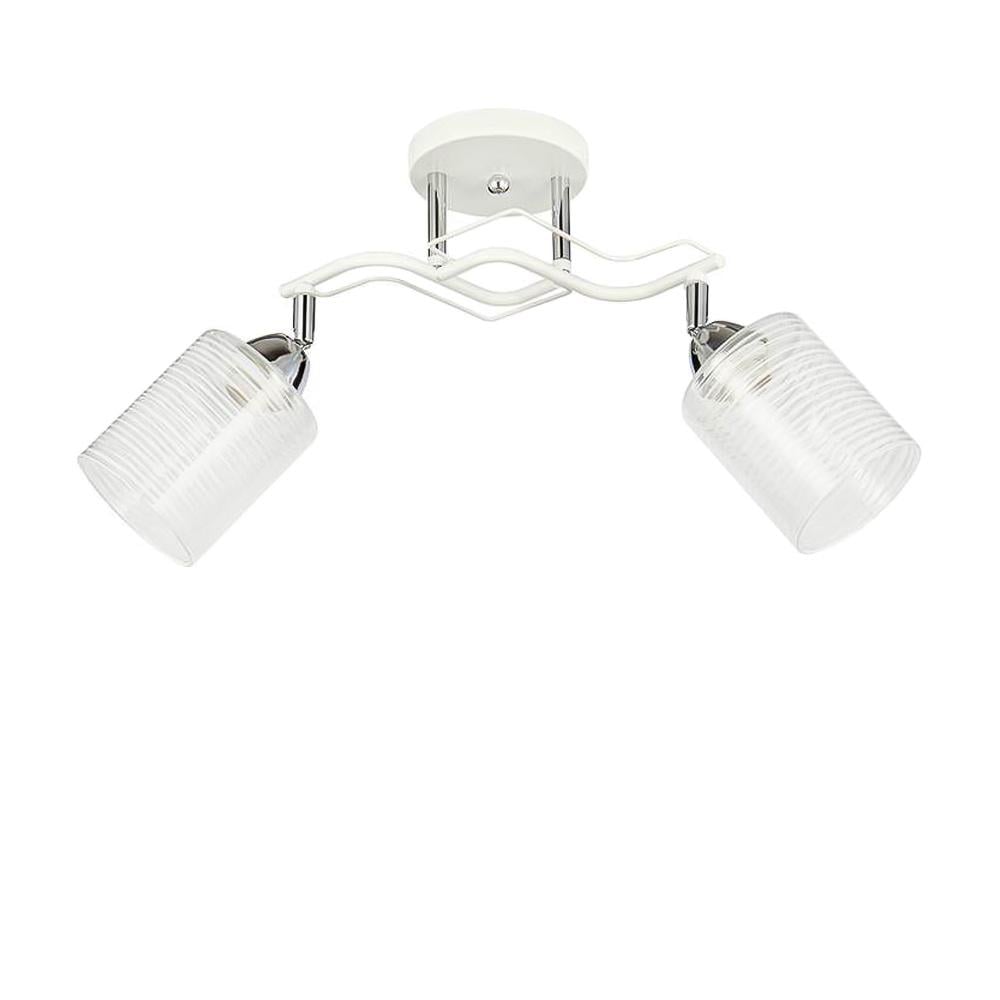 Люстра потолочная Light House SC-20229/2 WH/CR плафон белый с прозрачным 510х180х270 мм Белый/Хром