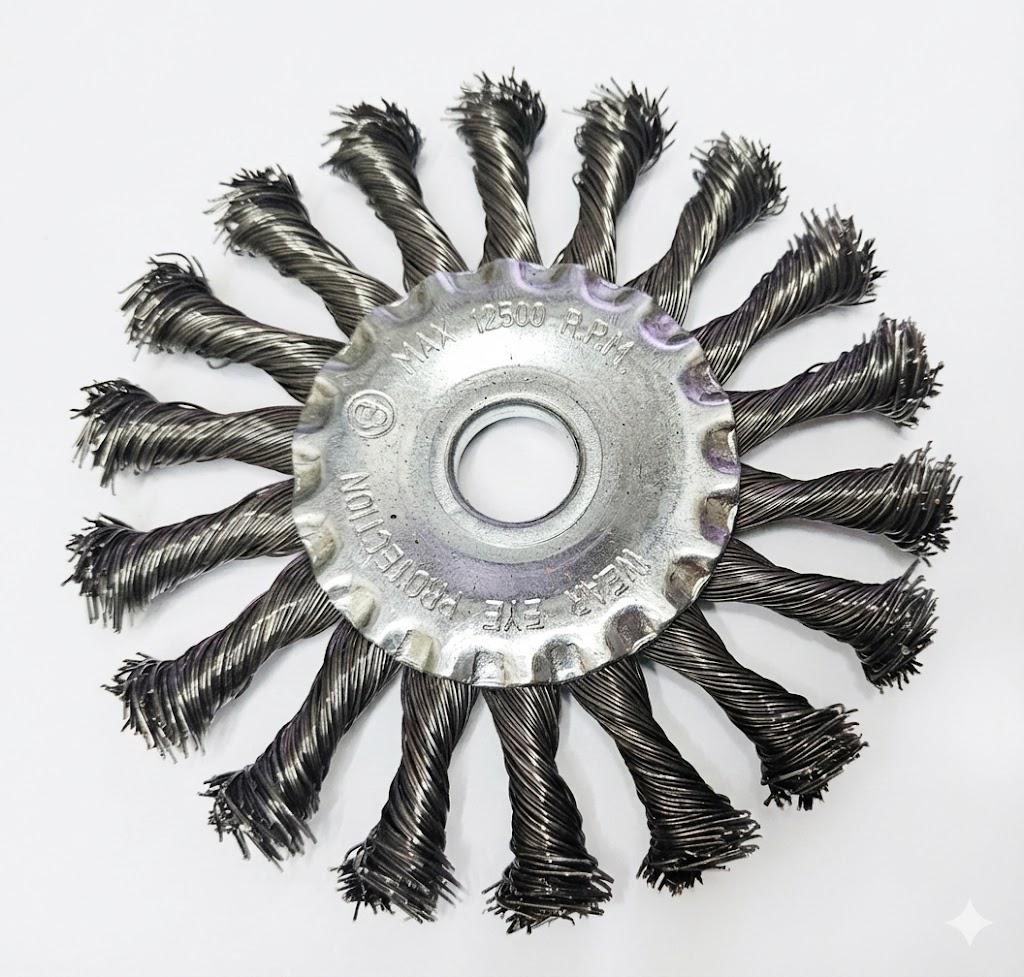 Щітка дискова вита Vorel 06982 з гайкою 115 мм (31221214)