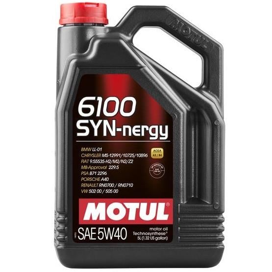 Масло MOTUL Syn-nergy 6100 5W-40 синтетическое 5 л