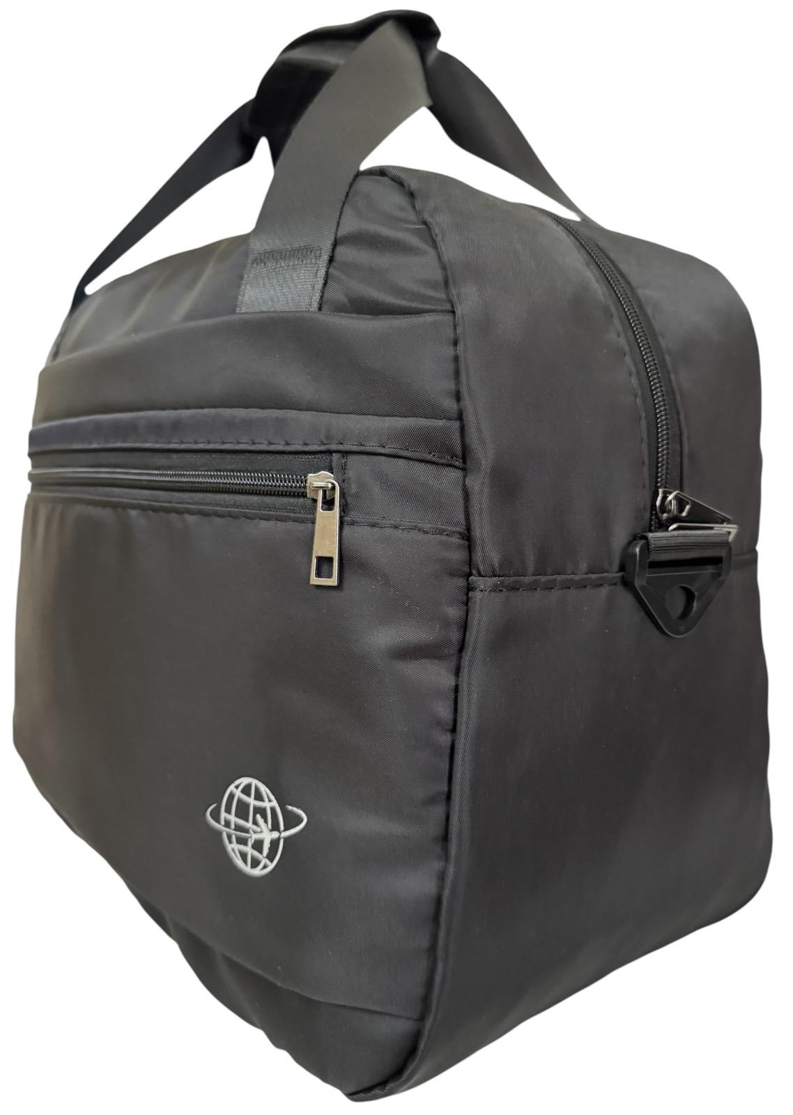 Сумка дорожня для перельотів у літаку ручна поклажа 40х20х30 см Чорний - фото 2