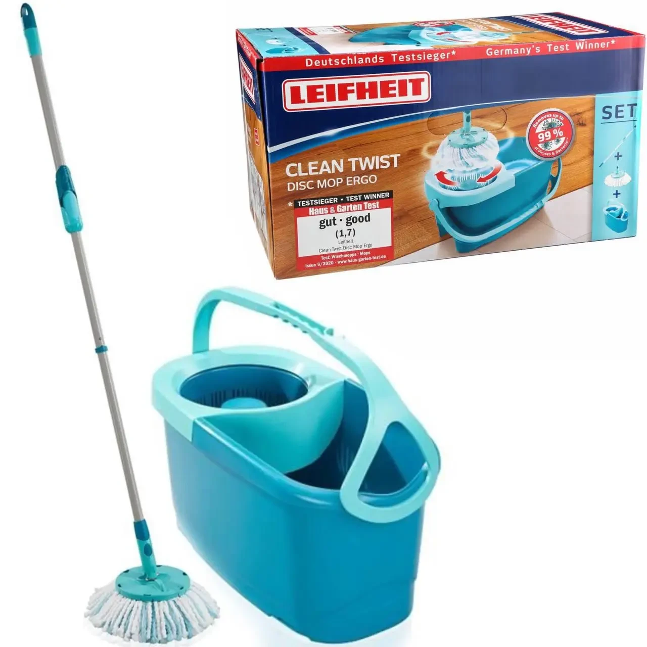 Набір для прибирання Leifheit Clean Twist Disc Mop Ergo (52101) - фото 2