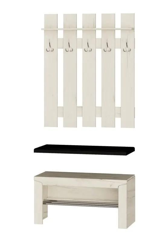 Прихожая Эверест Либерти 1 модульная 2 элемента Дуб крафт белый (DTM-2185)