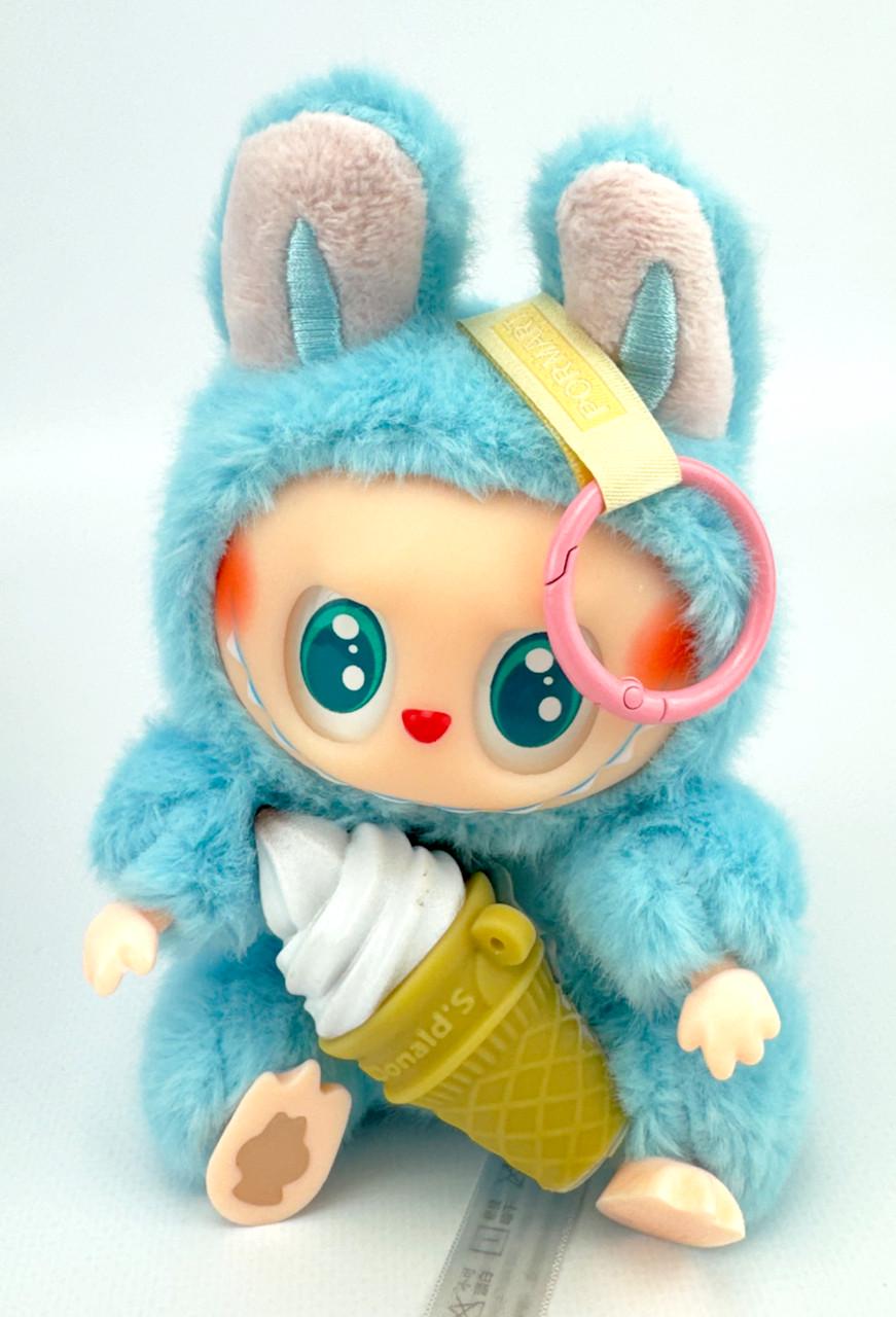 М'яка іграшка-брелок Лабубу М 16 см Блакитний (27876721)