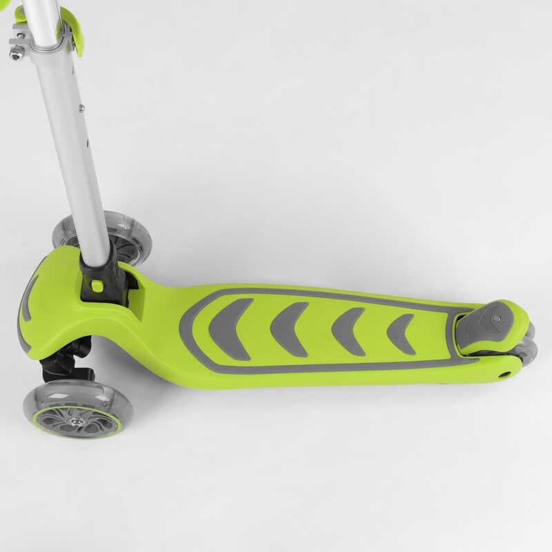 Самокат триколісний Best Scooter 46987 4 колеса PU зі світлом d 12 см Салатовий - фото 3 Самокат триколісний Best Scooter 46987 4 колеса PU зі світлом d 12 см Салатовий - фото 3