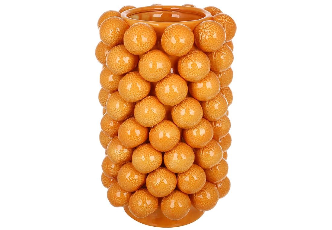 Ваза порцелянова Апельсин D26х44 см Помаранчевий (457-359)