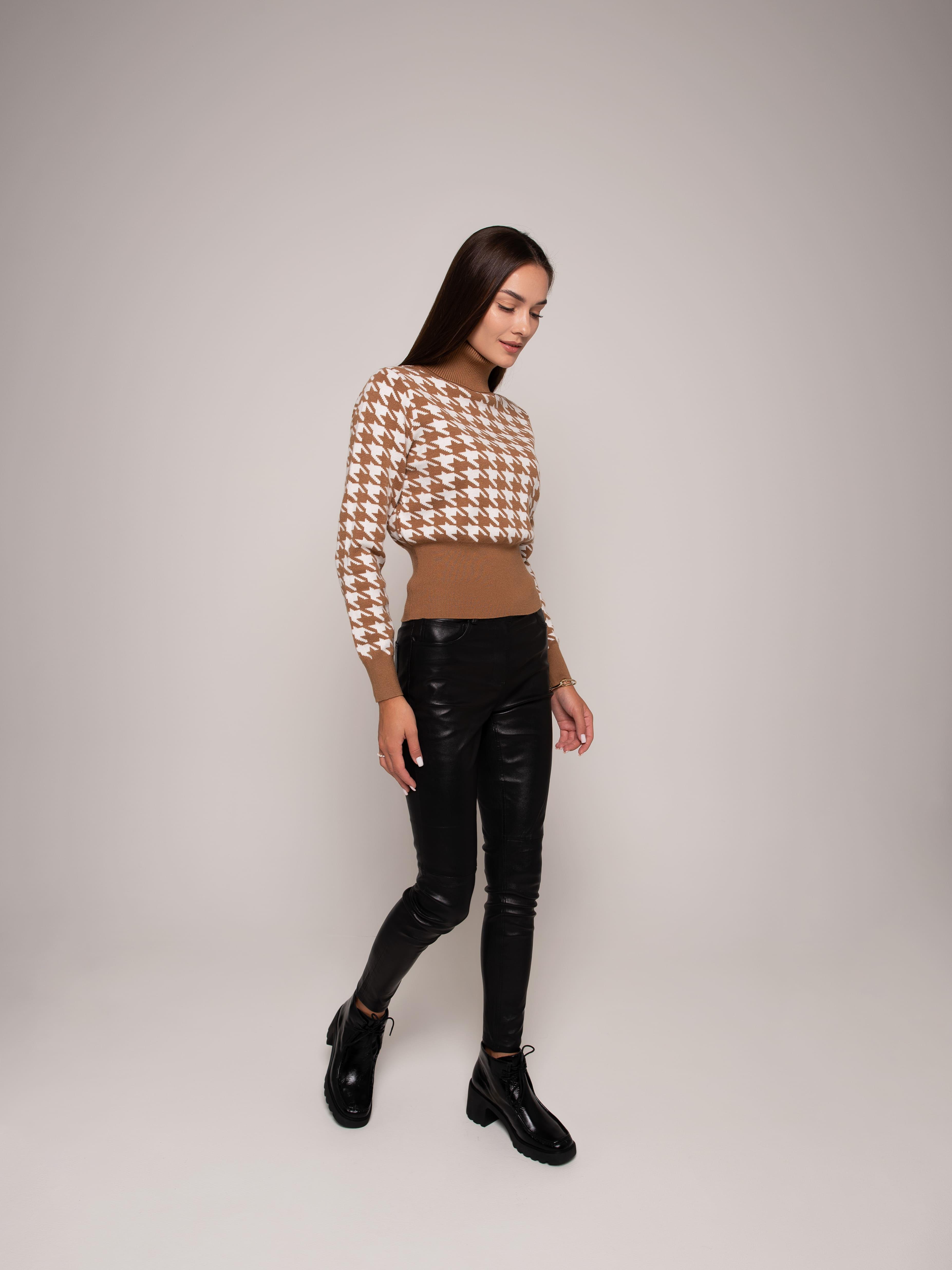 Джемпер жіночий FLEX L/XL Коричневий (R116-brown) - фото 3 Джемпер жіночий FLEX L/XL Коричневий (R116-brown) - фото 3