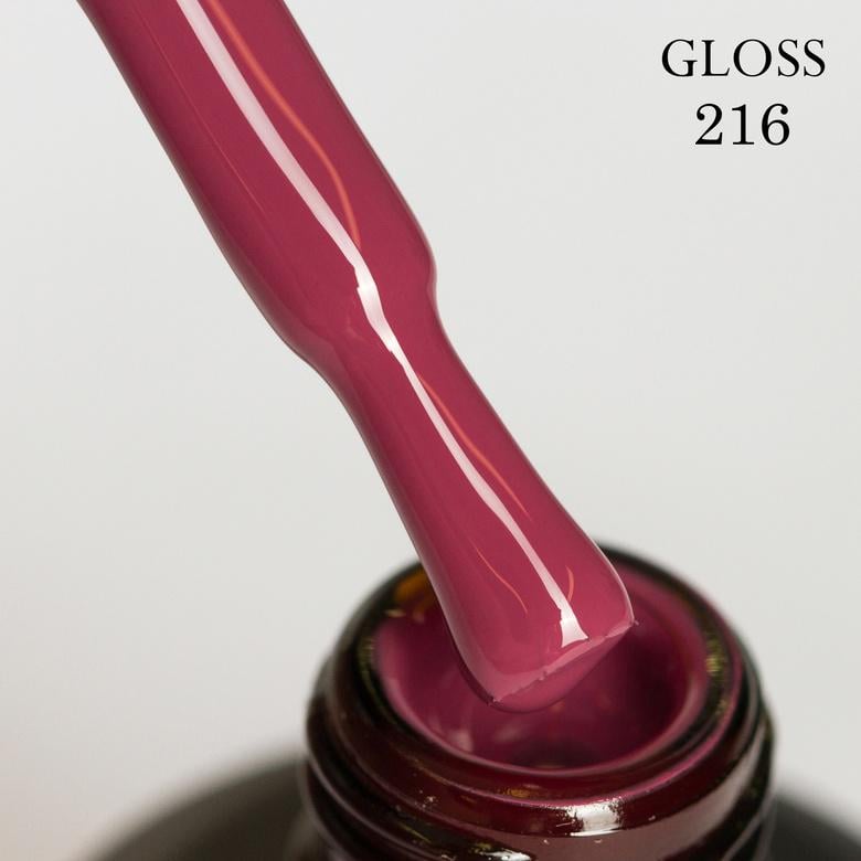 Гель-лак GLOSS 216 11 мл Пыльный красный (4468)