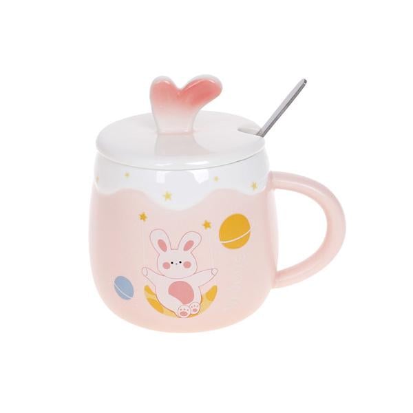 Чашка-заварник порцелянова BonaDi Funny Rabbits 430 мл Рожевий (927-225) Чашка-заварник порцелянова BonaDi Funny Rabbits 430 мл Рожевий (927-225)