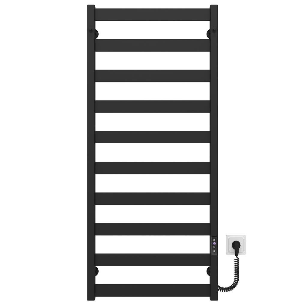 Полотенцесушитель электрический HeatPro Olivia P10 углеродная сталь правостороннее подключение 1200x500 мм Черный (BH-OL120050010EBR)