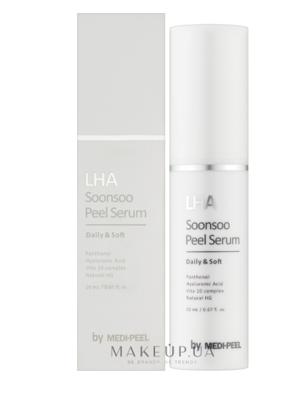 Сироватка-пілінг гіпоалергенна з ліпогідроксикислотою MEDI-PEEL LHA Soonsoo Peel Serum 20 мл (8809409348537)